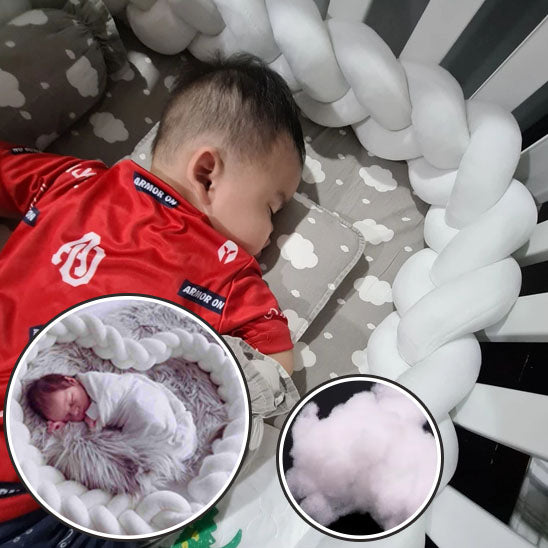 Tresse de lit bébé blanche rassurante pour un sommeil paisible