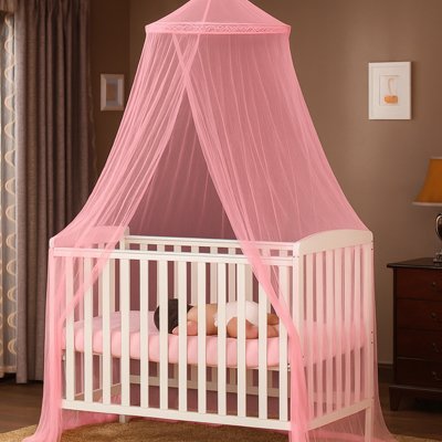 ciel de lit rose pour bébé