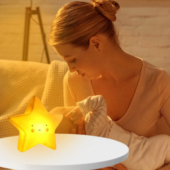 gros-plan-sur-la-veilleuse-étoile-design-élégant-et-lumiÚre-réconfortante
