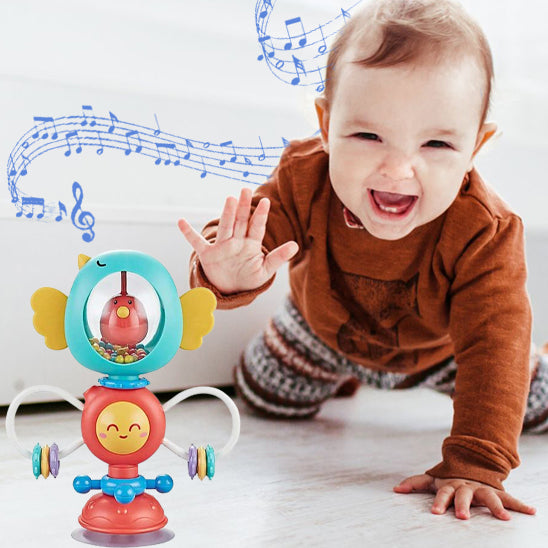 Jouet hochet avec surfaces à mùchouiller pour soulager les gencives de bébé
