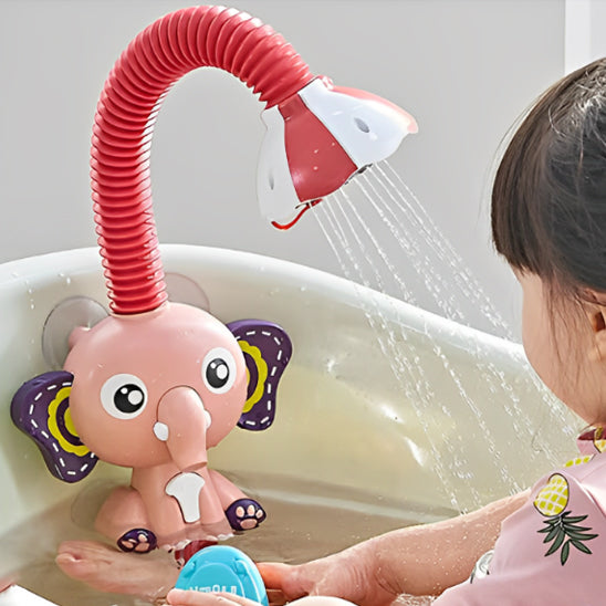 jouet-de-bain-elephanteau-rose-douchette-lotus