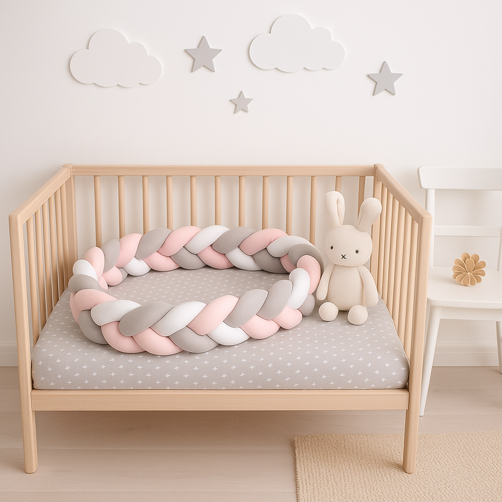 réducteur de lit rose gris blanc lit bébé