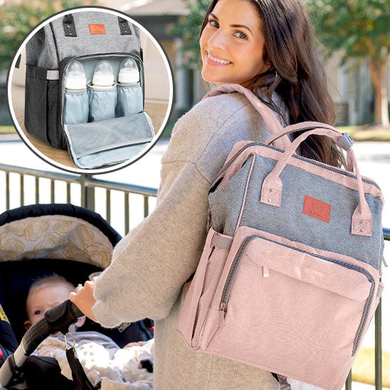 SAC A LANGER | Baby Style rose & grisâą
