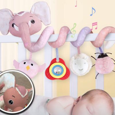 Spirale d'activité bébé avec jouets suspendus aux textures variées pour stimuler les sens