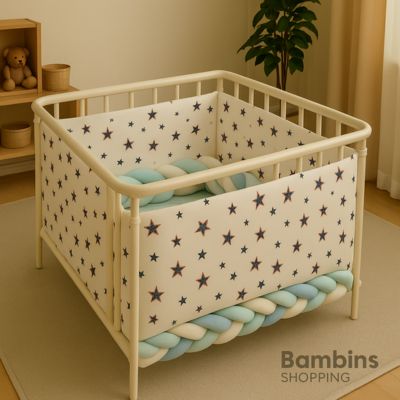 tour-de-lit-bebe-etoiles-heroiques-parc-avec-tresse