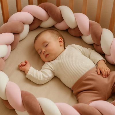 TRESSE LIT BEBE - ROSE, BLANC ET BRUN CLAIR - Bambins Shopping