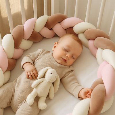 TRESSE LIT BEBE - ROSE, BLANC ET BRUN CLAIR - Bambins Shopping