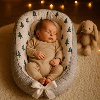 bébé dors dans le réducteur de lit