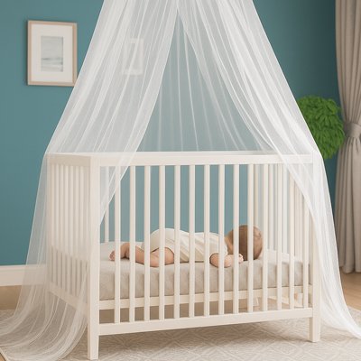 ciel de lit blanc chambre bébé