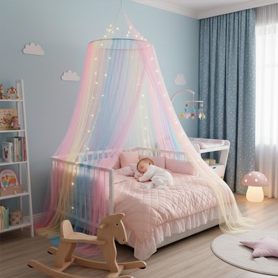 ciel de lit chambre bébé coloré
