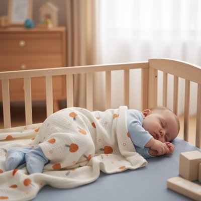 Couverture bébé poires sieste