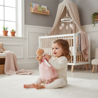 doudou bébé princesse tenu par enfant