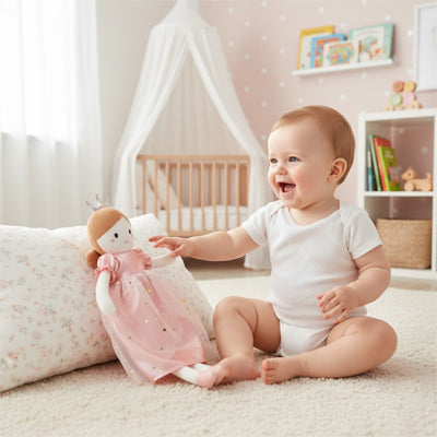 doudou bébé princesse posé près du bébé