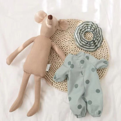 Doudou poupée souris tenue bébé