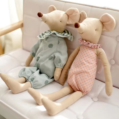 Doudou souris duo assis canapé