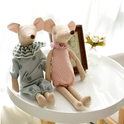 Doudou souris duo garçon fille