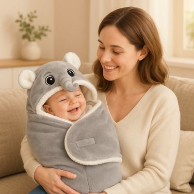 Maman avec bébé nid d ange polaire