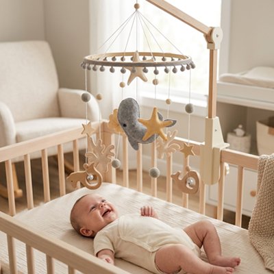 Mobile bebe baleine etoile