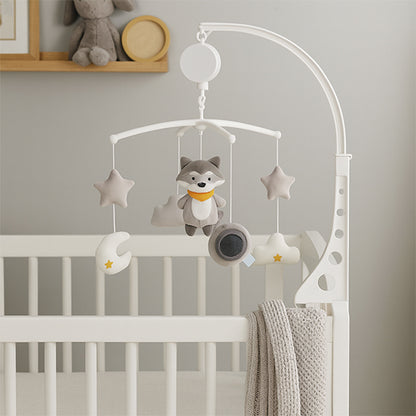 mobile bébé renard gris