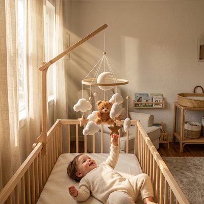 Mobile pour bébé lune