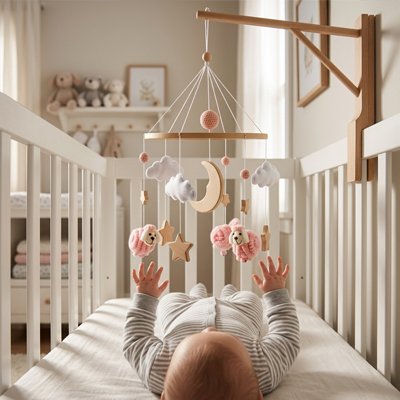 Mobile pour bébé mouton