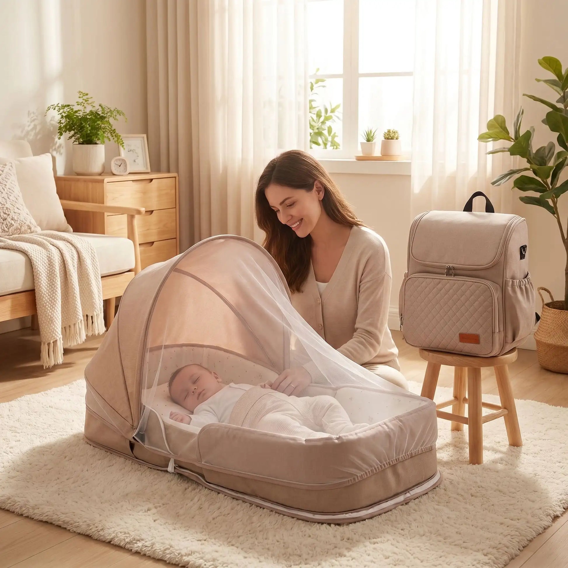 Moustiquaire bébé lit Rose Tendresse maman