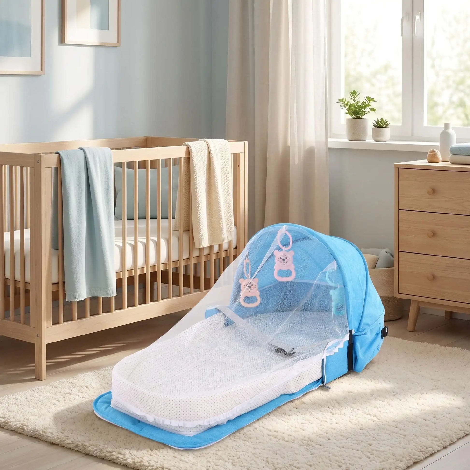 Moustiquaire lit bébé chambre douce