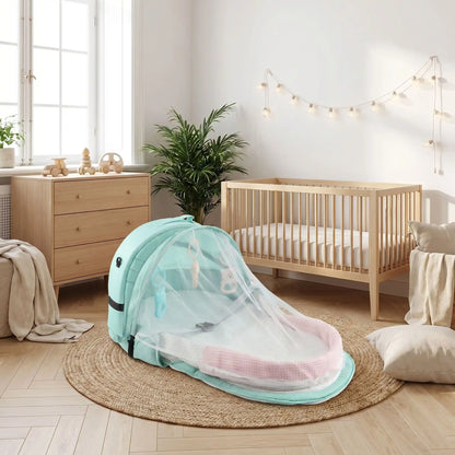Moustiquaire lit bébé chambre douce