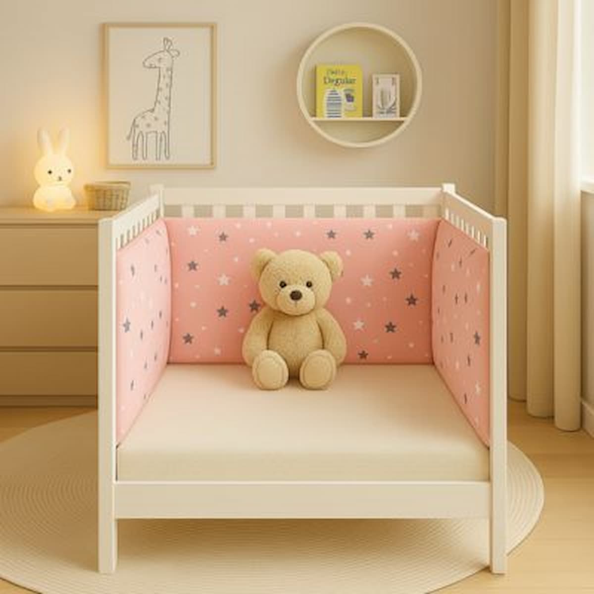 TOUR DE LIT BÉBÉ – Nuit Étoilée Rose - Bambins Shopping
