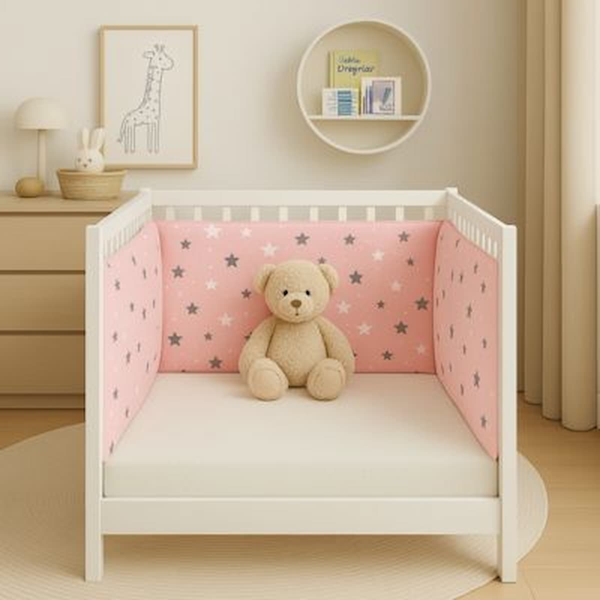 TOUR DE LIT BÉBÉ – Nuit Étoilée Rose - Bambins Shopping