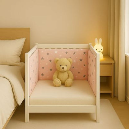 TOUR DE LIT BÉBÉ – Nuit Étoilée Rose - Bambins Shopping
