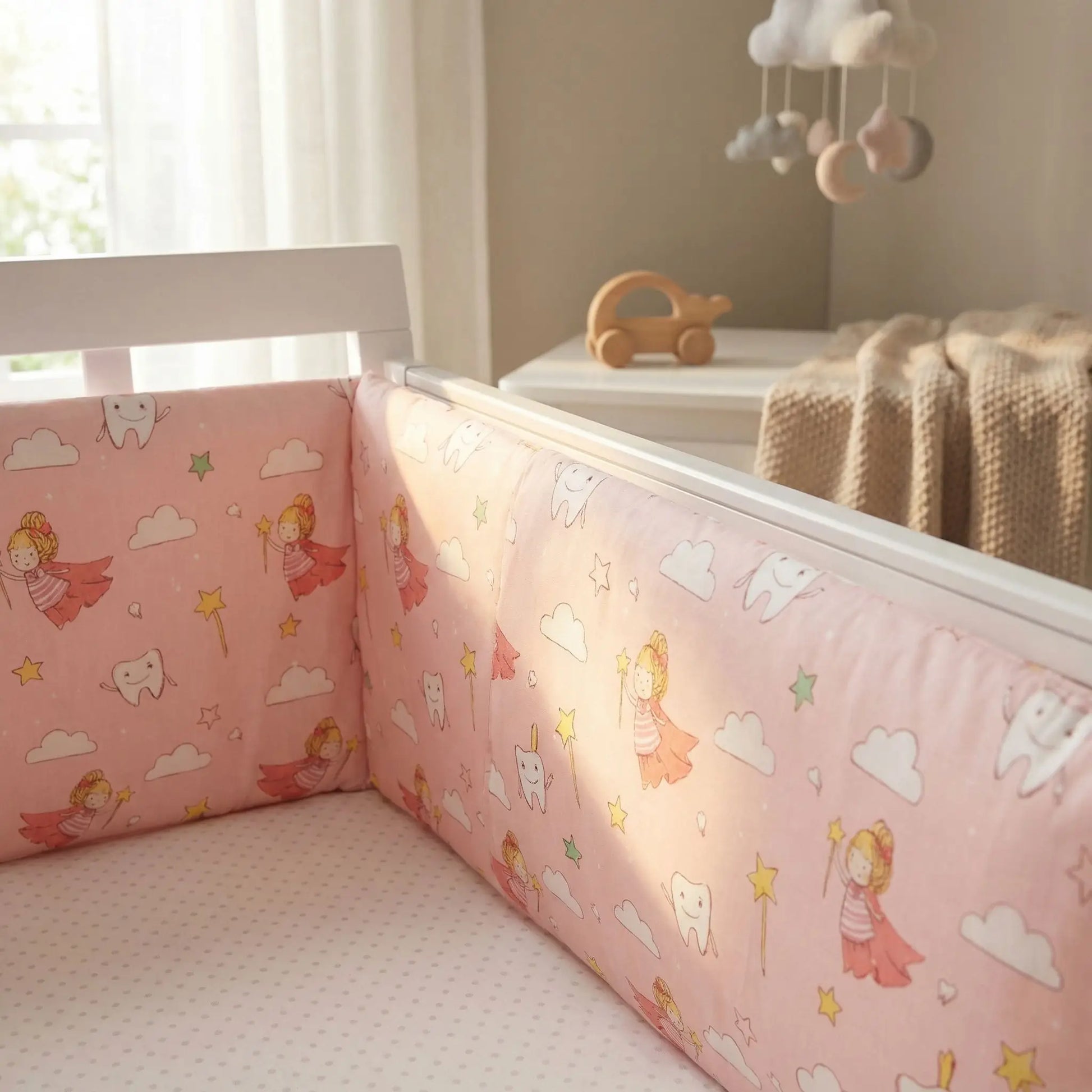 tour de lit pare-chocs bébé tissu doux