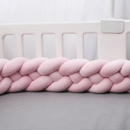 TOUR DE LIT TRESSE - ROSE - Bambins Shopping