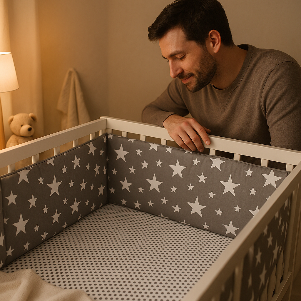 Bébé tour de lit étoiles noires