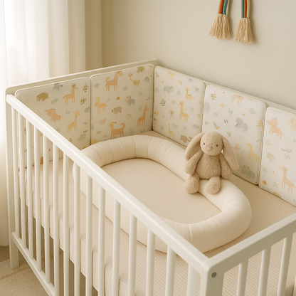 lit bébé avec tour de lit bébé et réducteur