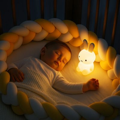tresse de lit bébé jaune avec veilleuse