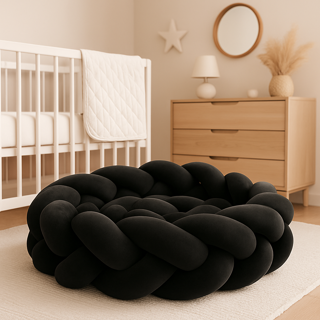 tresse de lit bebe noir chambre