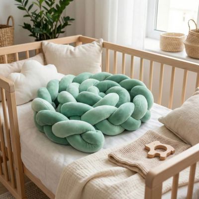 tresse de lit vert bébé protection